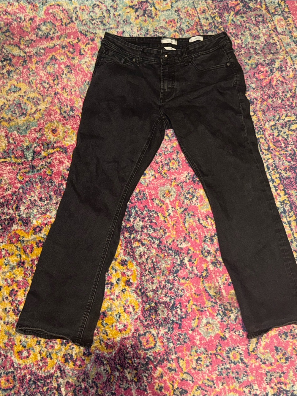 Men's departwest Black Straight-Leg Jeans